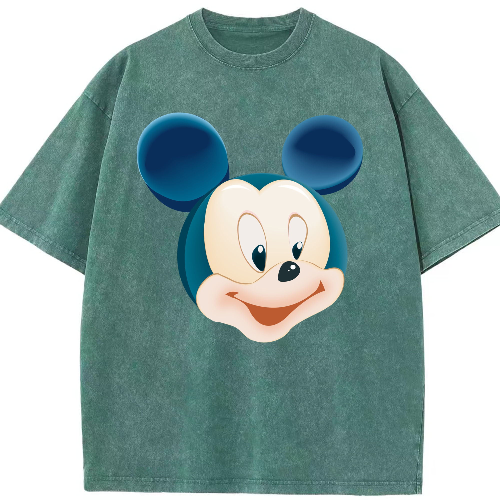 （画像用） ミッキーマウス Mickey Mouse 綿100% ヴィンテージ風 半袖Tシャツ（フロントプリント）